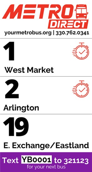 Akron METRO Bus, METRO RTA, Akron METRO Bus Schedule